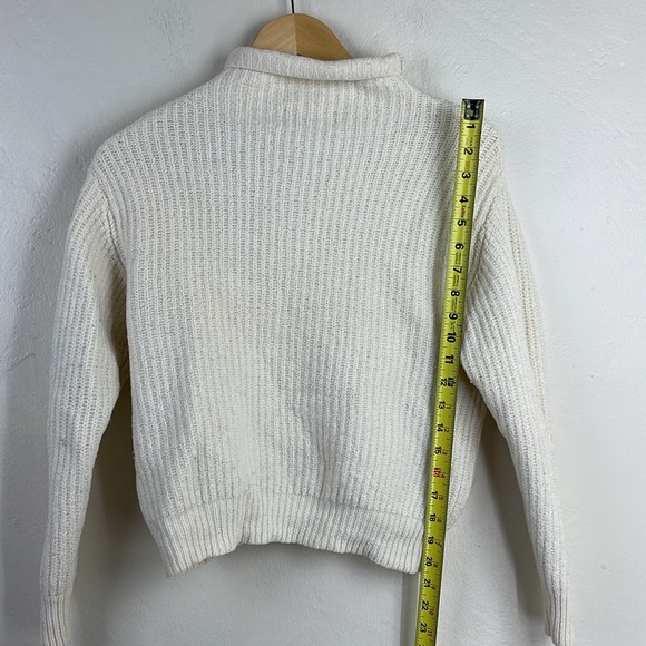 Aritzia Wilfred Cozy White Cream Knit Sweater wool - Picture 4 of 11